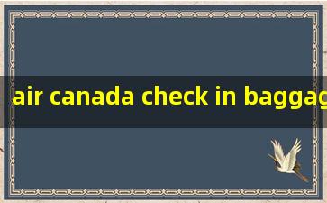  air canada check in baggage price